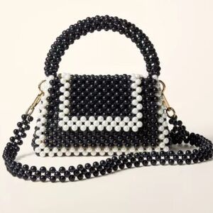 Kate Spade x Target Colorblock Black/White Beaded Crossbody Bag